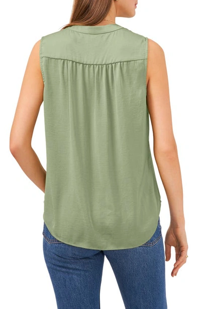 Shop Vince Camuto Rumpled Satin Blouse In Brook Green