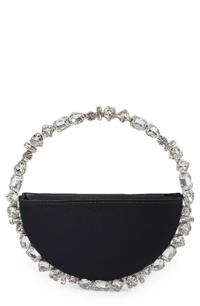 Shop L'alingi Eternity Crystal Top Handle Bag In Black