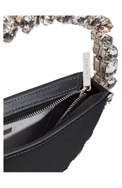 Shop L'alingi Eternity Crystal Top Handle Bag In Black