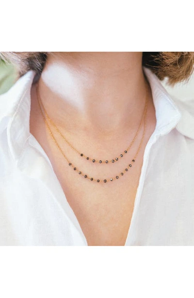 Sethi Couture Jillian Double Strand Necklace In 18k Rg