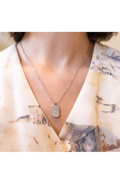 Sethi Couture Pavé Diamond Tag Pendant In 18k Wg