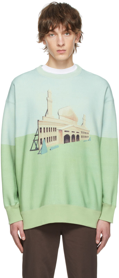 Shop Undercover Green Cotton Sweatshirt In Peppermint