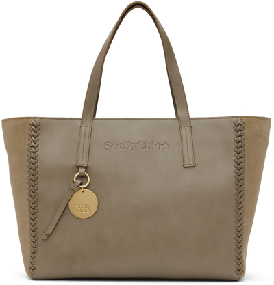 Shop See By Chloé Gray Tilda Tote In 23w Motty Grey