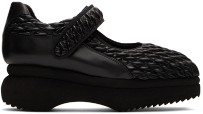 Shop Paula Canovas Del Vas Black Diablo Sneakers In Black Textured