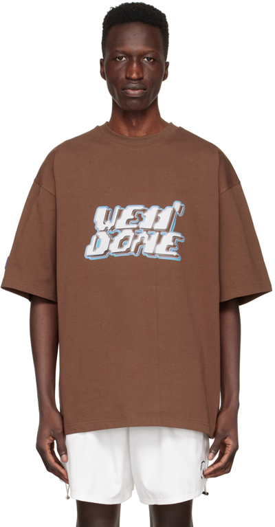 We11 Done Brown Neon Sign T-shirt | ModeSens