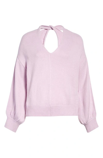 Shop Astr The Label Back Cutout Sweater In Lilac