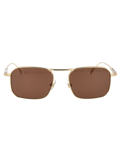 Shop Montblanc Rectangle Frame Sunglasses In Gold