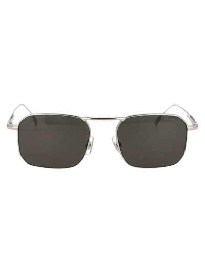 Shop Montblanc Rectangle Frame Sunglasses In Silver