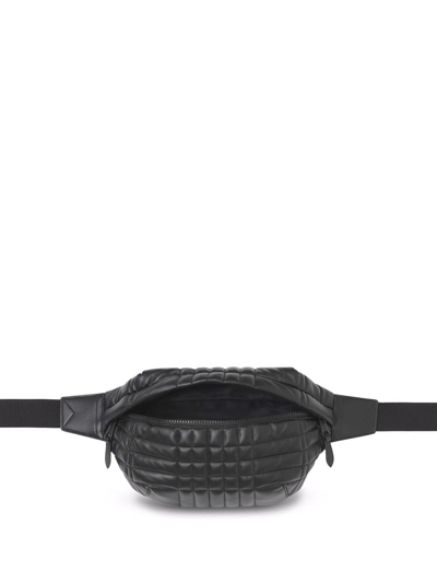 Shop Burberry Sonny Check-quilted Belt Bag In Black