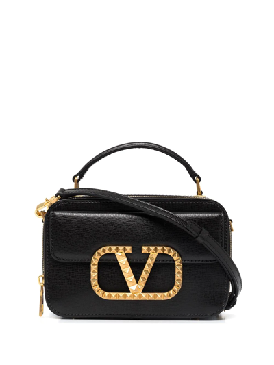 Shop Valentino Vlogo Mini Crossbody Bag In Black