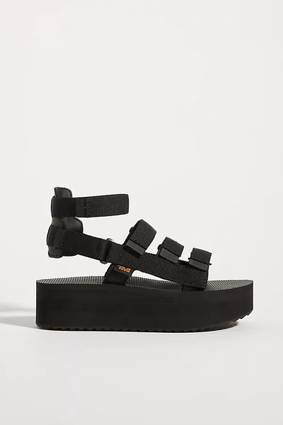 Shop Teva Mevia Platform Sandals In Black