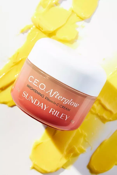 Shop Sunday Riley C.e.o. Afterglow Brightening Vitamin C Moisturizer In Orange