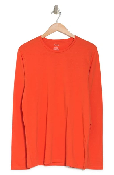 Shop Abound Long Sleeve Crew T-shirt In Orange Lily