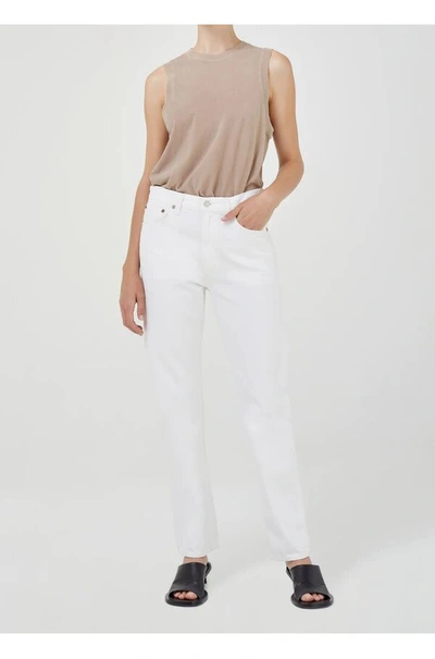 Shop Agolde Mia Straight Jean In Element In White