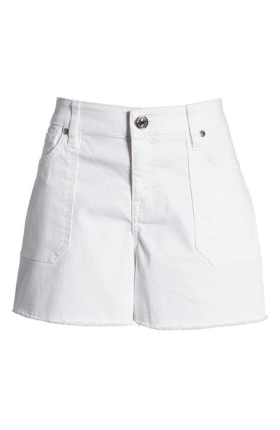 Shop Tommy Bahama Ella Twill Fray Hem Utility Shorts In White