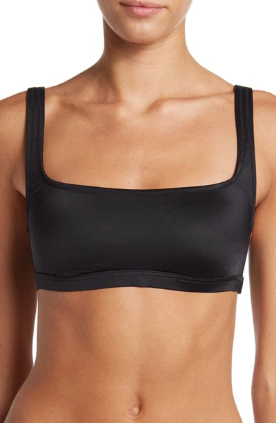 Shop Madewell Second Wave Balconette Bikini Top In True Black