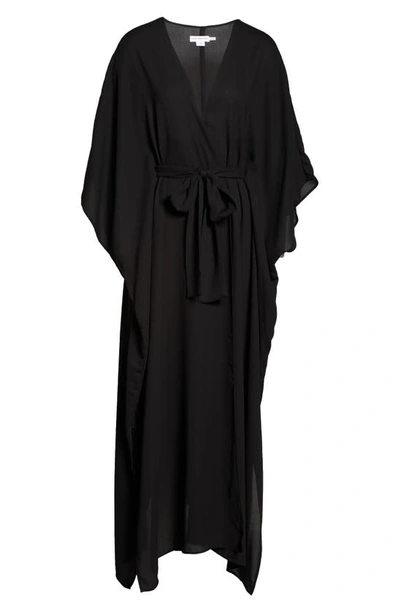 Shop Good American Goddess Cover-up Robe In Black001