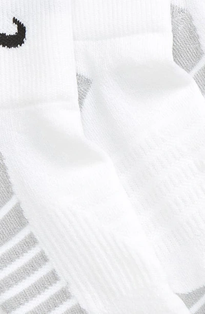 Shop Nike Dri-fit 3-pack Everyday Max Cushioned Socks In White/ Wolf Grey/ Black