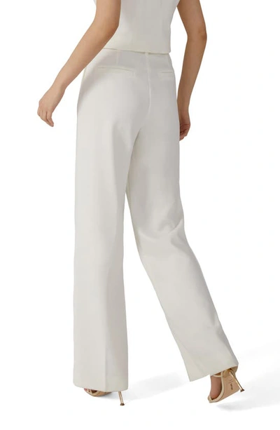Favorite Daughter The Favorite High-waisted Pleated Pants In Ivory