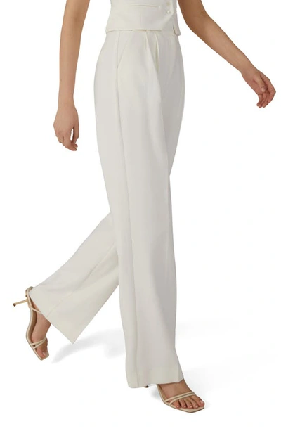 Favorite Daughter The Favorite High-waisted Pleated Pants In Ivory