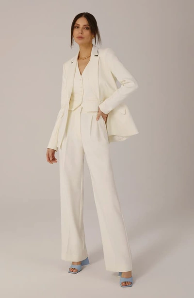 Favorite Daughter The Favorite High-waisted Pleated Pants In Ivory