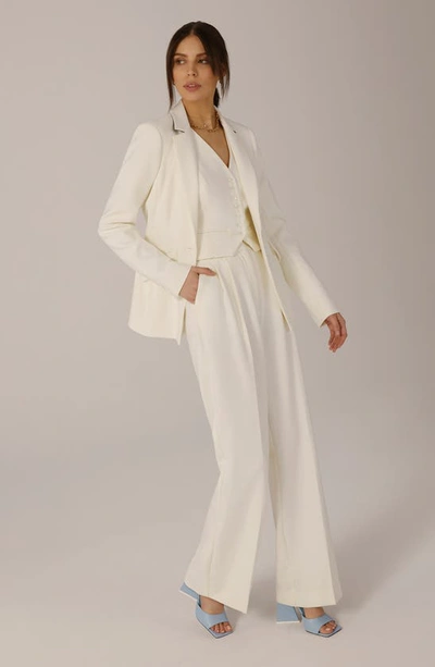 Favorite Daughter The Favorite High-waisted Pleated Pants In Ivory