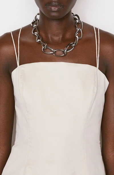 Shop Frame Tie Back Sleeveless Minidress In Flax