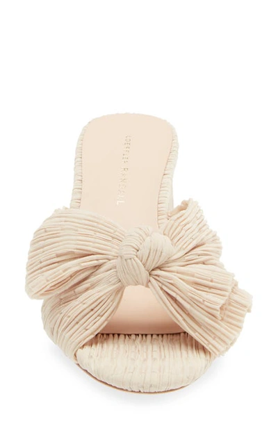 Shop Loeffler Randall Emilia Knot Slide Sandal In Cream Plaid