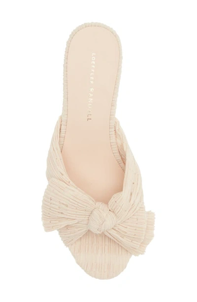 Shop Loeffler Randall Emilia Knot Slide Sandal In Cream Plaid