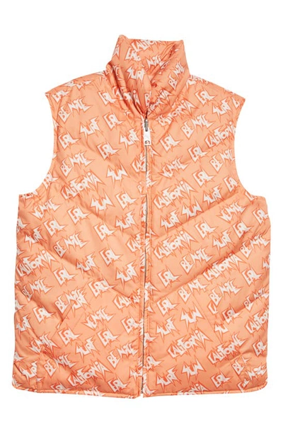 Shop Erl Unisex Reversible Puffy Quilted Down Vest In Orange