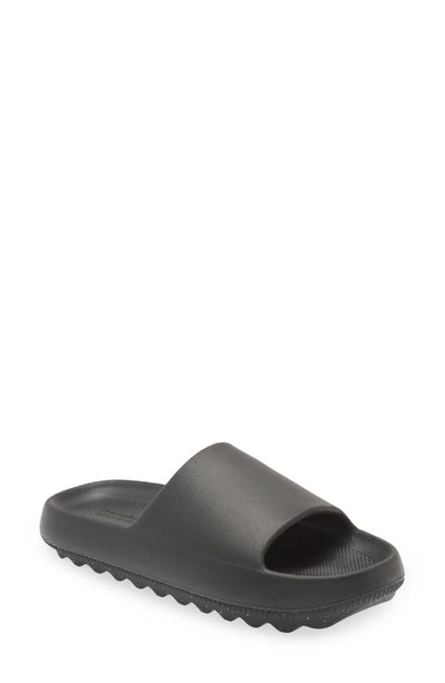 Cool Planet By Steve Madden Cloud Slide Sandal In Black