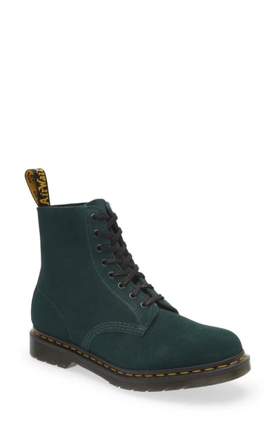 Shop Dr. Martens' 1460 Pascal Suede Combat Boot In Green Suede
