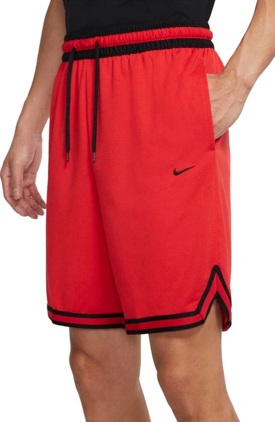 Shop Nike Dri-fit Dna Mesh Shorts In University Red/black