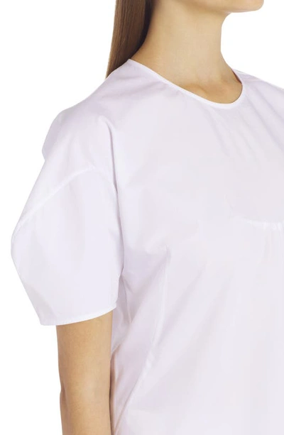 Shop Jil Sander Salt Organic Cotton Poplin Top In Optic White