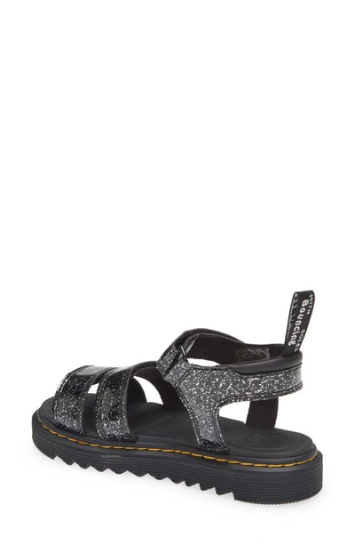 Shop Dr. Martens' Klaire Ankle Strap Sandal In Black Glitter
