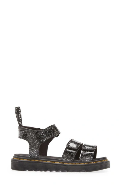 Shop Dr. Martens' Klaire Ankle Strap Sandal In Black Glitter
