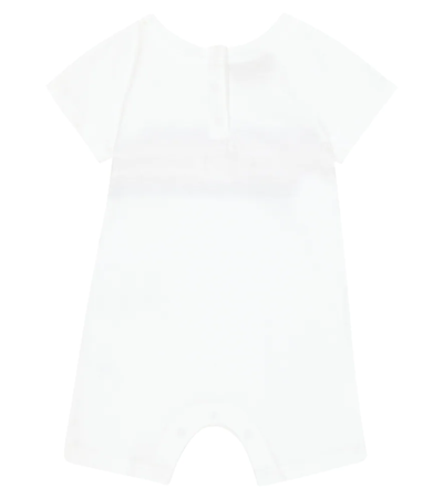 Shop Gucci Baby Printed Cotton Bodysuit In White/mc