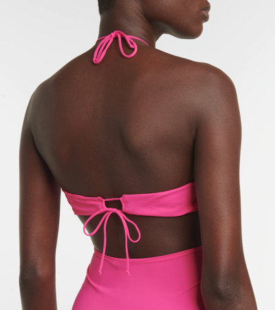 Nensi Dojaka Halterneck Minidress In Pink