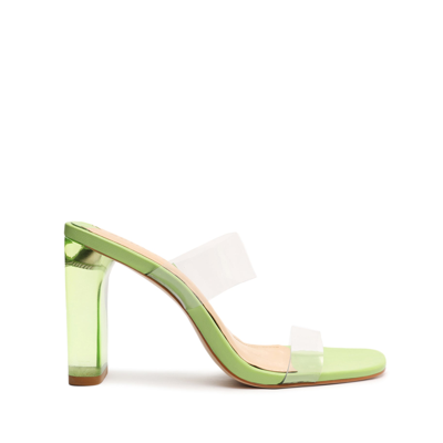 Shop Schutz Ariella Acrylic Sandal In Lime Green