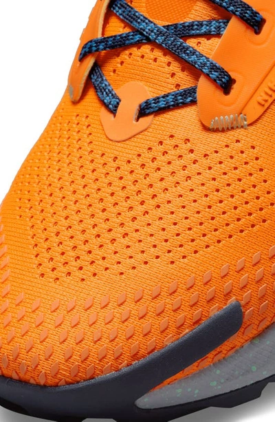Shop Nike Pegasus Trail 3 Trail Running Shoe In Orange/ Blue/ Wolf Grey