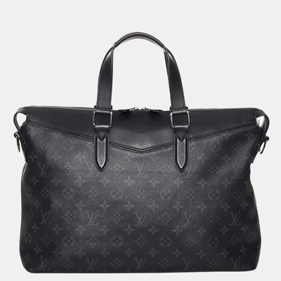 Black Louis Vuitton Monogram Eclipse Explorer Business Bag