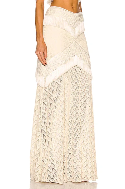 Patbo Fringe Trim Maxi Skirt In Sandstone