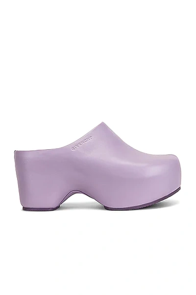Shop Givenchy Low G Clogs In Lilac