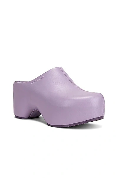 Shop Givenchy Low G Clogs In Lilac