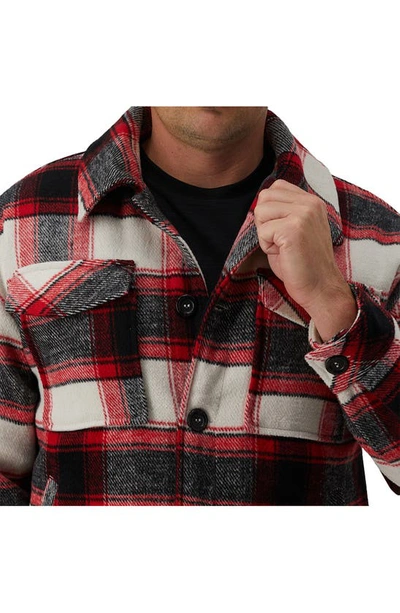 Shop Haggar Buffalo Plaid Check Shirt Jacket In Red