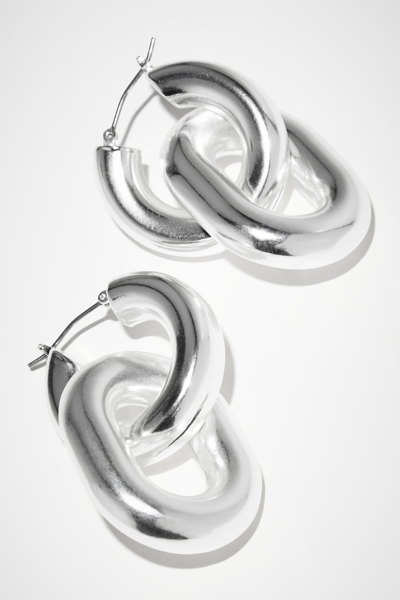 Shop Cos Convertible Hoop Earrings In Silver