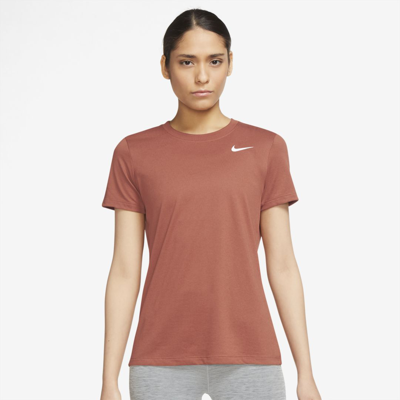 Shop Nike Legend Women's Training T-shirt In Madder Root,white