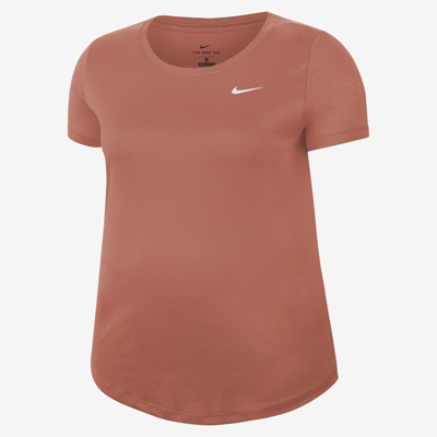 Shop Nike Dri-fit Legend Women's Training T-shirt In Madder Root,white