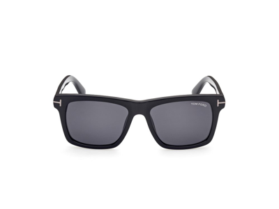 Shop Tom Ford Eyewear Buckley Square Frame Sunglasses In Black