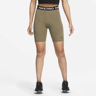Shop Nike Women's  Pro 365 High-waisted 7" Shorts In Green
